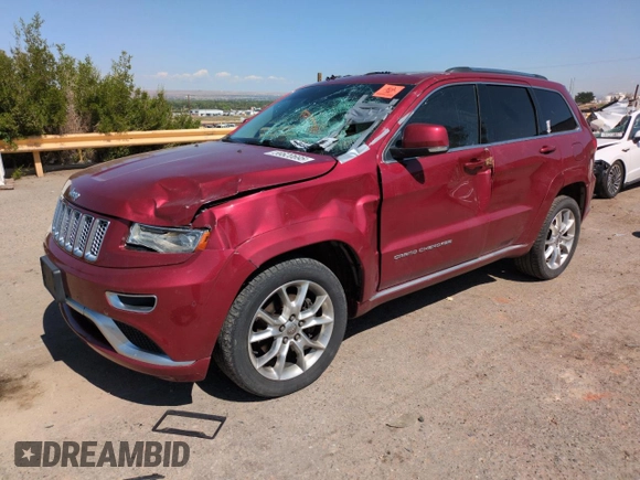 2015 Jeep Grand Cherokee Summit with VIN 1C4RJFJM6FC833687, listed as a Copart auction lot 59620695 with 110,074 mi miles and Salvage title. Bid and sale history available at DreamBid. Image 1.
