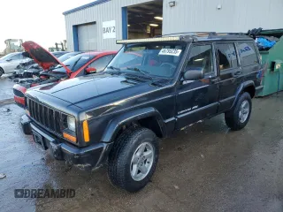 1999 Jeep Cherokee Sport with VIN 1J4FF68S3XL627330, listed as a Copart auction lot 46795235 with 143,380 mi miles and Salvage Title. Bid and sale history available at carsss.com. Image 1.