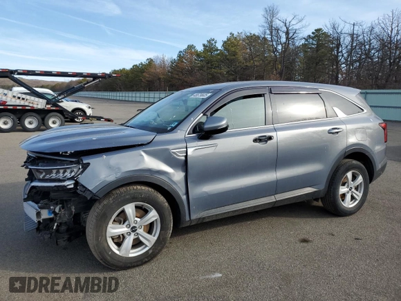 2022 Kia Sorento LX with VIN 5XYRG4LC6NG132519, listed as a Copart auction lot 48679605 with 23,437 mi miles and Salvage Title. Bid and sale history available at carsss.com. Image 1.
