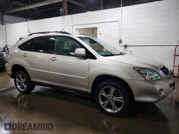 2006 Lexus RX 400h with VIN JTJHW31U660009747, listed as a Copart auction lot 60523035 with 136,553 mi miles and Salvage title. Bid and sale history available at DreamBid. Image 4.