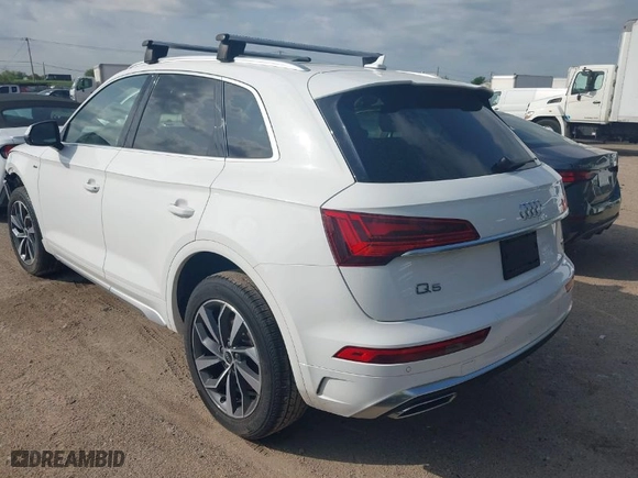 2023 Audi Q5 S line Premium Plus with VIN WA1EAAFY0P2120802, listed as a IAAI auction lot 41898832 with 57,381 mi miles. Bid and sale history available at carsss.com. Image 3.