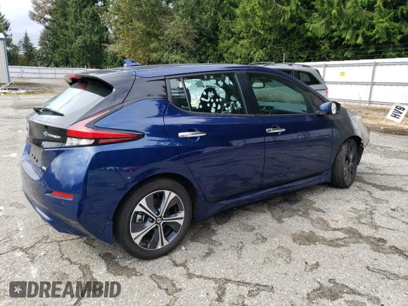 2021 Nissan LEAF SV with VIN 1N4AZ1CVXMC553109, listed as a Copart auction lot 71119954 with Not Provided miles and Salvage Title. Bid and sale history available at DreamBid. Image 3.