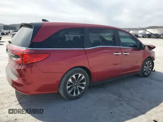 2023 Honda Odyssey EX-L with VIN 5FNRL6H62PB013130, listed as a Copart auction lot 48865155 with 45,152 mi miles and Salvage Title. Bid and sale history available at carsss.com. Image 3.
