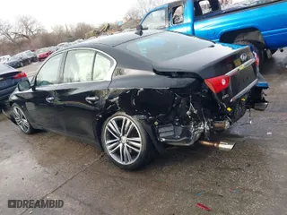 2015 Infiniti Q50 Premium with VIN JN1BV7AR6FM398951, listed as a IAAI auction lot 41635038 with 103,379 mi miles. Bid and sale history available at carsss.com. Image 3.