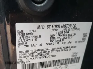 2015 Lincoln Navigator z VIN 5LMJJ3HT0FEJ02761, wystawiony jako Copart lot #68108404 z przebiegiem 208 819 mil mil oraz Szkoda całkowita • Salvage title. Historia ofert i sprzedaży dostępna na DreamBid. Obrazek 14.
