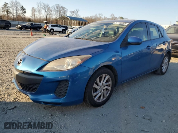 2012 Mazda 3 i Grand Touring with VIN JM1BL1M74C1609569, listed as a Copart auction lot 47108545 with 166,937 mi miles and Salvage Title. Bid and sale history available at DreamBid. Image 1.