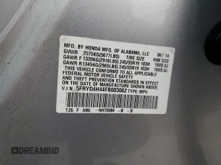 2015 Acura MDX Tech Pkg with VIN 5FRYD4H44FB003062, listed as a Copart auction lot 44702035 with 0 mi miles and Salvage Title. Bid and sale history available at carsss.com. Image 13.