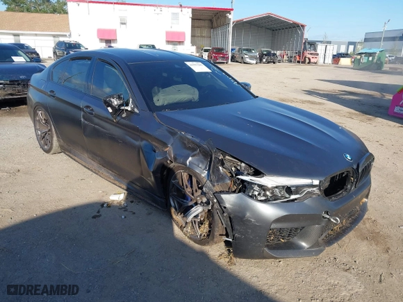 2019 BMW M5 Competition with VIN WBSJF0C59KB447419, listed as a IAAI auction lot 41997505 with 1 mi miles. Bid and sale history available at carsss.com. Image 1.