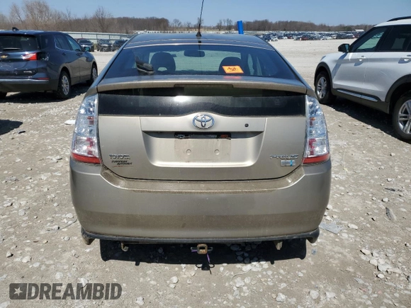 2008 Toyota Prius with VIN JTDKB20U087798617, listed as a Copart auction lot 52587105 with 0 mi miles and Clean Title. Bid and sale history available at carsss.com. Image 6.