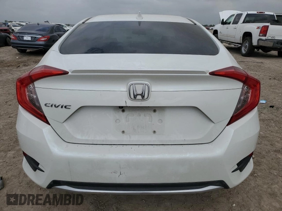 2019 Honda Civic Sedan EX with VIN JHMFC1F30KX008519, listed as a Copart auction lot 51636025 with 42,218 mi miles and Salvage Title. Bid and sale history available at carsss.com. Image 6.
