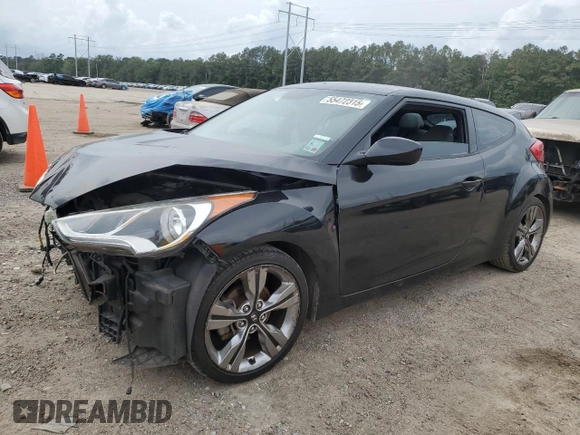 2014 Hyundai Veloster z VIN KMHTC6AD8EU193177, wystawiony jako Copart lot #55472315 z przebiegiem 90 633 mil mil oraz Szkoda całkowita • Salvage title. Historia ofert i sprzedaży dostępna na DreamBid. Obrazek 1.