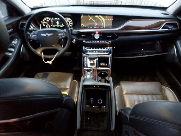 2017 Genesis G90 Premium with VIN KMHG34JA8HU033526, listed as a Copart auction lot 84528214 with 74,423 mi miles and Salvage Title. Bid and sale history available at DreamBid. Image 8.