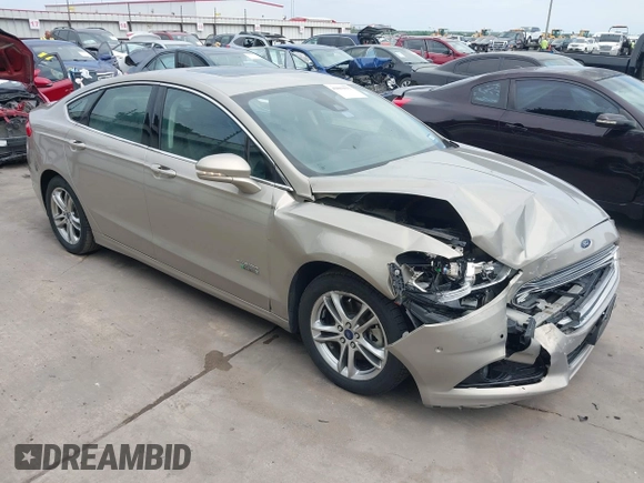 2015 Ford Fusion Energi Titanium with VIN 3FA6P0SU3FR114739, listed as a IAAI auction lot 42003011 with 120,553 mi miles. Bid and sale history available at carsss.com. Image 1.