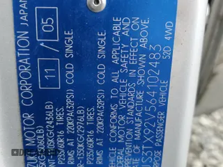2006 Suzuki XL7 z VIN JS3TX92V564102483, wystawiony jako Copart lot #57185865 z przebiegiem 152 864 mil mil oraz Szkoda całkowita • Salvage title. Historia ofert i sprzedaży dostępna na DreamBid. Obrazek 14.