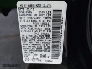 2016 Infiniti QX70 with VIN JN8CS1MW2GM752589, listed as a IAAI auction lot 41826357 with 142,469 mi miles. Bid and sale history available at carsss.com. Image 9.