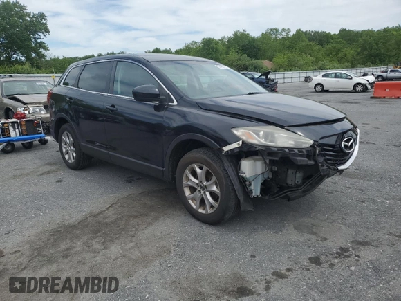 2014 Mazda CX-9 Sport with VIN JM3TB3BVXE0429498, listed as a Copart auction lot 57468195 with 123,787 mi miles and Salvage title. Bid and sale history available at DreamBid. Image 4.