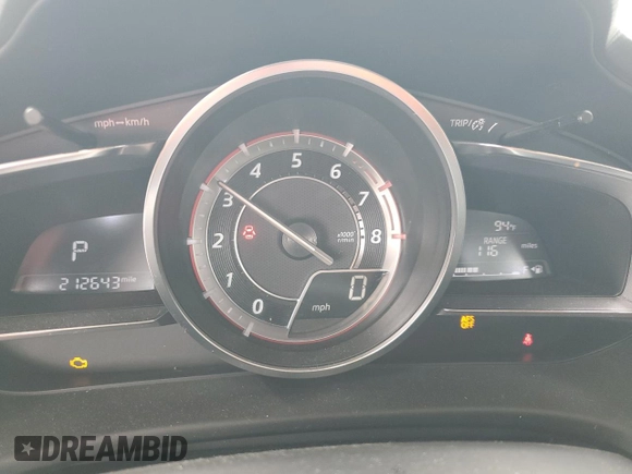 2015 Mazda 3 S Grand Touring z VIN JM1BM1W37F1245188, wystawiony jako Copart lot #59611775 z przebiegiem 212 643 mil mil oraz Szkoda całkowita • Salvage title. Historia ofert i sprzedaży dostępna na DreamBid. Obrazek 9.