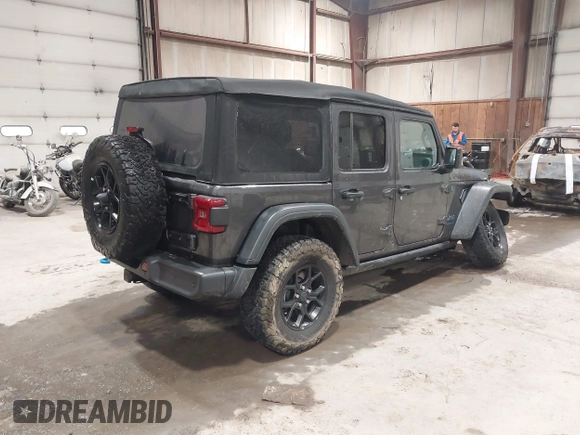 2024 Jeep Wrangler Sport S with VIN 1C4RJXN64RW162895, listed as a IAAI auction lot 42217515 with 8,442 mi miles and . Bid and sale history available at DreamBid. Image 4.