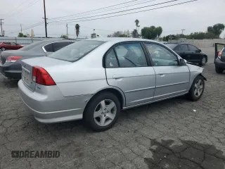 2004 Honda Civic EX with VIN 2HGES26744H506045, listed as a Copart auction lot 54428355 with 175,650 mi miles and Salvage Title. Bid and sale history available at DreamBid. Image 3.
