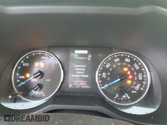 2021 Toyota RAV4 Hybrid XLE with VIN JTMRWRFV0MD117606, listed as a Copart auction lot 52412695 with 64,682 mi miles and Salvage Title. Bid and sale history available at carsss.com. Image 9.