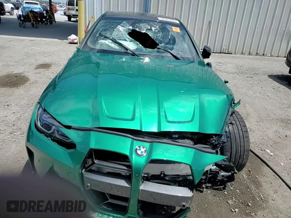 2024 BMW M4 Competition xDrive with VIN WBS43AZ0XRCR90189, listed as a Copart auction lot 54363595 with Not provided miles and Non repairable. Bid and sale history available at DreamBid. Image 14.