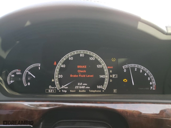 2011 Mercedes-Benz S-Class S 550 with VIN WDDNG7BB6BA413410, listed as a Copart auction lot 88323865 with 221,648 mi miles and Salvage Title. Bid and sale history available at carsss.com. Image 9.