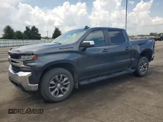 2021 Chevrolet Silverado 1500 LT with VIN 1GCUYDED3MZ124696, listed as a Copart auction lot 62100035 with 58,520 mi miles and Salvage title. Bid and sale history available at DreamBid. Image 1.