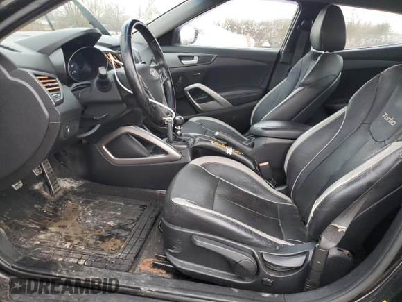 2015 Hyundai Veloster Turbo with VIN KMHTC6AE3FU244319, listed as a Copart auction lot 46978835 with 103,282 mi miles and Salvage Title. Bid and sale history available at carsss.com. Image 7.
