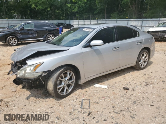 2014 Nissan Maxima S with VIN 1N4AA5AP8EC472503, listed as a Copart auction lot 58904955 with 73,422 mi miles and Salvage title. Bid and sale history available at DreamBid. Image 1.