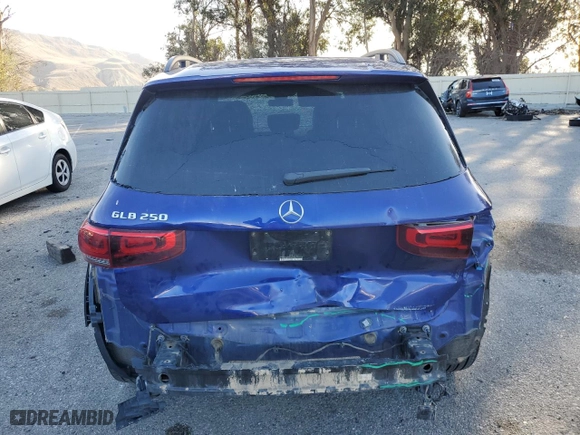 2020 Mercedes-Benz GLB with VIN W1N4M4GB3LW053774, listed as a Copart auction lot 47655475 with 70,255 mi miles and Salvage Title. Bid and sale history available at carsss.com. Image 6.