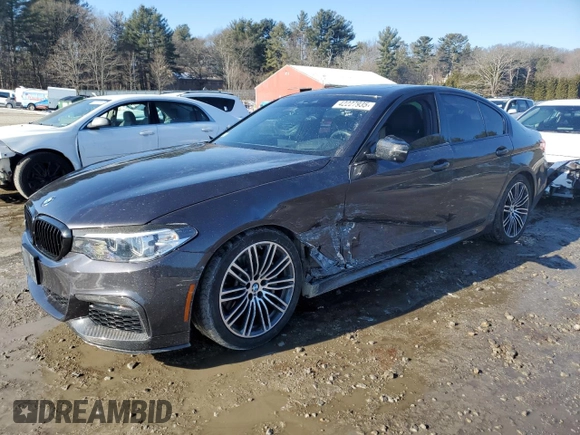 2019 BMW 5 Series 540i xDrive with VIN WBAJE7C57KWD55821, listed as a Copart auction lot 42227935 with 31,469 mi miles and Salvage Title. Bid and sale history available at carsss.com. Image 1.