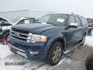 2015 Ford Expedition Max Platinum with VIN 1FMJK1MT3FEF26302, listed as a IAAI auction lot 41286061 with 147,659 mi miles and . Bid and sale history available at DreamBid. Image 2.