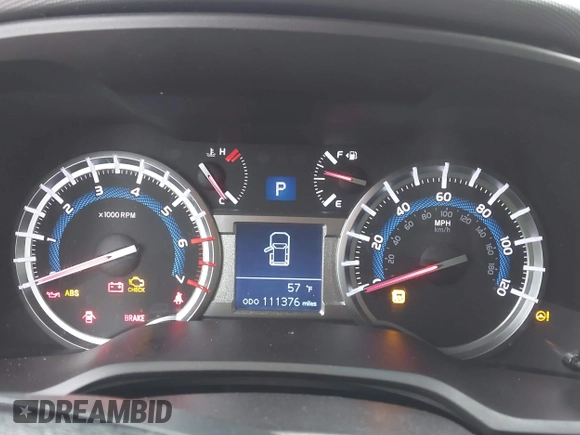 2018 Toyota 4Runner SR5 with VIN JTEBU5JR5J5599114, listed as a IAAI auction lot 42086700 with 111,376 mi miles and . Bid and sale history available at DreamBid. Image 7.