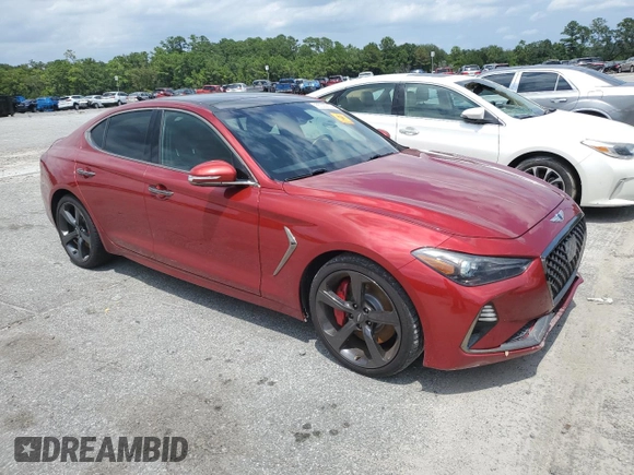 2019 Genesis G70 3.3T Advanced with VIN KMTG34LE3KU021961, listed as a Copart auction lot 65022834 with 45,498 mi miles and Salvage Title. Bid and sale history available at carsss.com. Image 4.