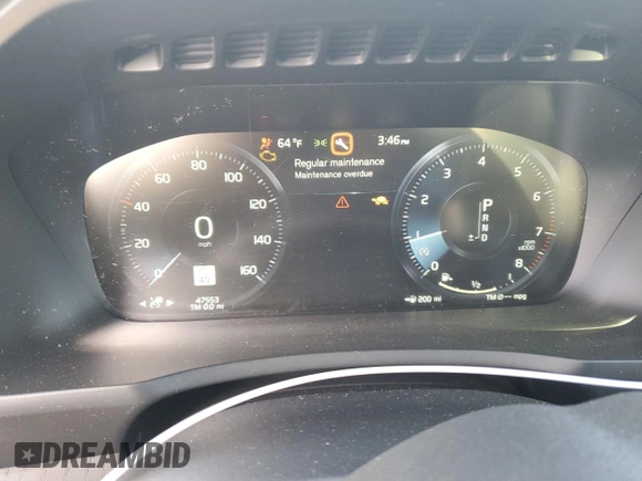 2020 Volvo XC90 Momentum with VIN YV4102PK7L1532199, listed as a Copart auction lot 45492805 with 47,553 mi miles and Salvage Title. Bid and sale history available at carsss.com. Image 9.