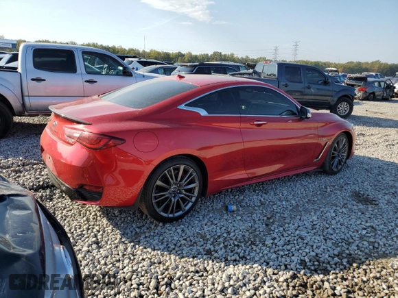 2020 Infiniti Q60 Red Sport 400 with VIN JN1FV7EL3LM460437, listed as a Copart auction lot 78080804 with 55,518 mi miles and Clean title. Bid and sale history available at DreamBid. Image 3.