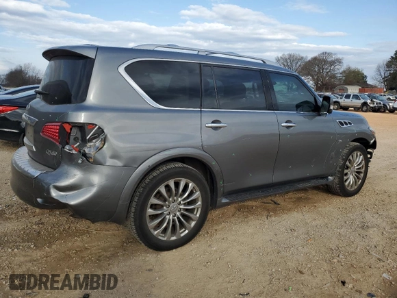 2016 Infiniti QX80 with VIN JN8AZ2NE4G9126706, listed as a Copart auction lot 48589555 with 151,940 mi miles and Salvage Title. Bid and sale history available at DreamBid. Image 3.