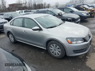 2012 Volkswagen Passat S with VIN 1VWAP7A34CC004439, listed as a Copart auction lot 57139995 with 91,429 mi miles and Salvage title. Bid and sale history available at DreamBid. Image 4.