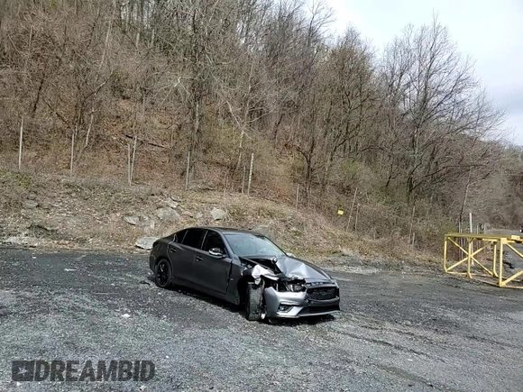 2019 Infiniti Q50 Luxe with VIN JN1EV7AR7KM557600, listed as a Copart auction lot 52033465 with 48,542 mi miles and Salvage title. Bid and sale history available at DreamBid. Image 11.