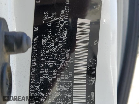 2012 Toyota Sienna LE AAS z VIN 5TDKK3DC8CS241301, wystawiony jako Copart lot #62791895 z przebiegiem 167 439 mil mil oraz Szkoda całkowita • Salvage title. Historia ofert i sprzedaży dostępna na DreamBid. Obrazek 13.