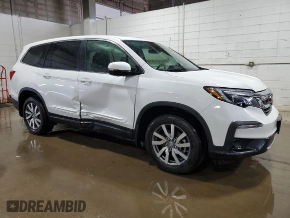 2022 Honda Pilot EX-L with VIN 5FNYF6H50NB099934, listed as a Copart auction lot 53651825 with 14,701 mi miles and Salvage Title. Bid and sale history available at carsss.com. Image 4.
