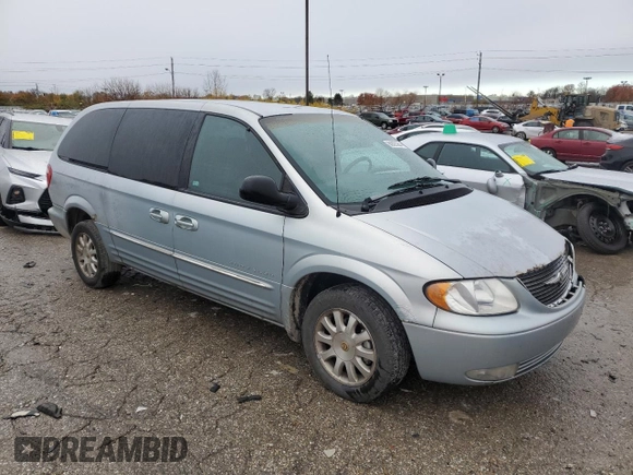2001 Chrysler Town & Country LXi with VIN 2C4GP54L21R342004, listed as a Copart auction lot 80825364 with 153,433 mi miles and Salvage Title. Bid and sale history available at DreamBid. Image 4.