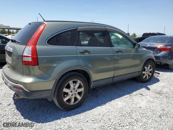 2007 Honda CR-V EX with VIN JHLRE38537C071392, listed as a Copart auction lot 53617355 with 297,560 mi miles and Salvage Title. Bid and sale history available at carsss.com. Image 3.
