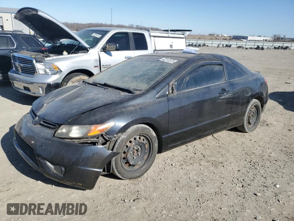 2006 Honda Civic Cpe LX with VIN 2HGFG11686H504719, listed as a Copart auction lot 42213575 with 214,270 mi miles and Salvage Title. Bid and sale history available at carsss.com. Image 1.