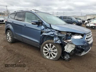 2018 Ford Escape Titanium with VIN 1FMCU0J91JUC57933, listed as a Copart auction lot 53152635 with 47,244 mi miles and Salvage title. Bid and sale history available at DreamBid. Image 4.