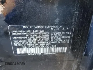 2019 Subaru Forester Limited with VIN JF2SKAUC0KH553394, listed as a Copart auction lot 50436425 with 124,449 mi miles and Salvage Title. Bid and sale history available at carsss.com. Image 14.