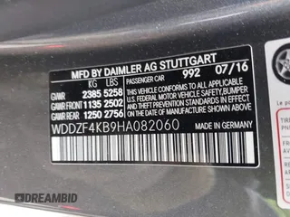 2017 Mercedes-Benz E 300 Luxury with VIN WDDZF4KB9HA082060, listed as a IAAI auction lot 41776706 with 79,565 mi miles and . Bid and sale history available at DreamBid. Image 9.