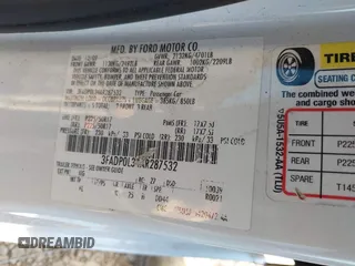 2010 Ford Fusion Hybrid with VIN 3FADP0L34AR287532, listed as a IAAI auction lot 40817732 with 161,351 mi miles. Bid and sale history available at carsss.com. Image 9.