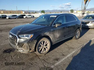 2022 Audi Q3 S line Premium Plus with VIN WA1EECF39N1111474, listed as a Copart auction lot 88317255 with 12,422 mi miles and Salvage Title. Bid and sale history available at carsss.com. Image 1.
