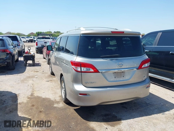 2012 Nissan Quest SL with VIN JN8AE2KP9C9043431, listed as a IAAI auction lot 41864134 with 186,514 mi miles. Bid and sale history available at carsss.com. Image 3.